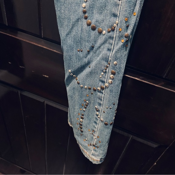 Sexy unique ABS Allen Schwartz Luxury Collection embellished jeans - Picture 7 of 16